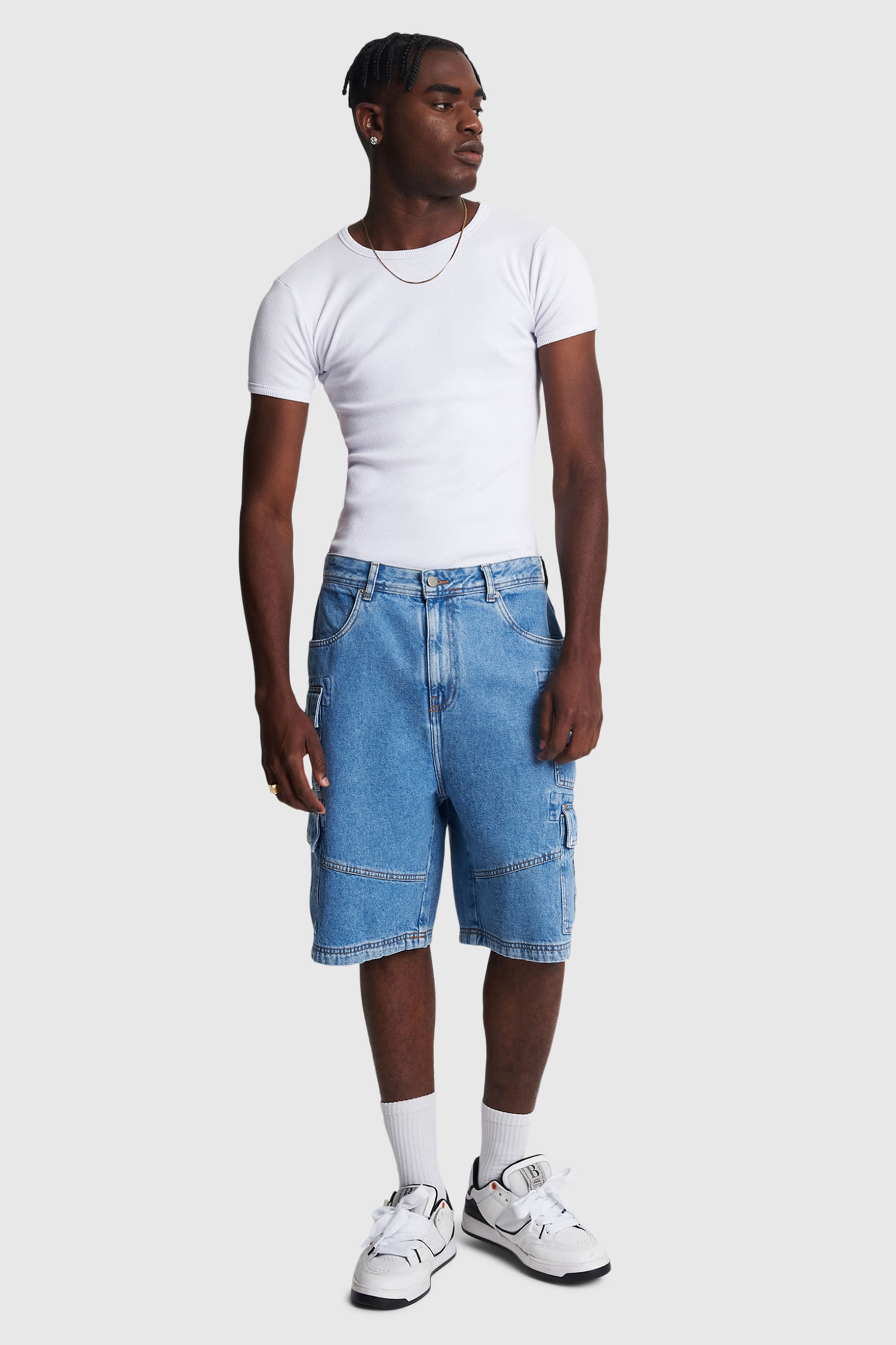 BERMUDA CARGO BAGGY BAW X SMILEY