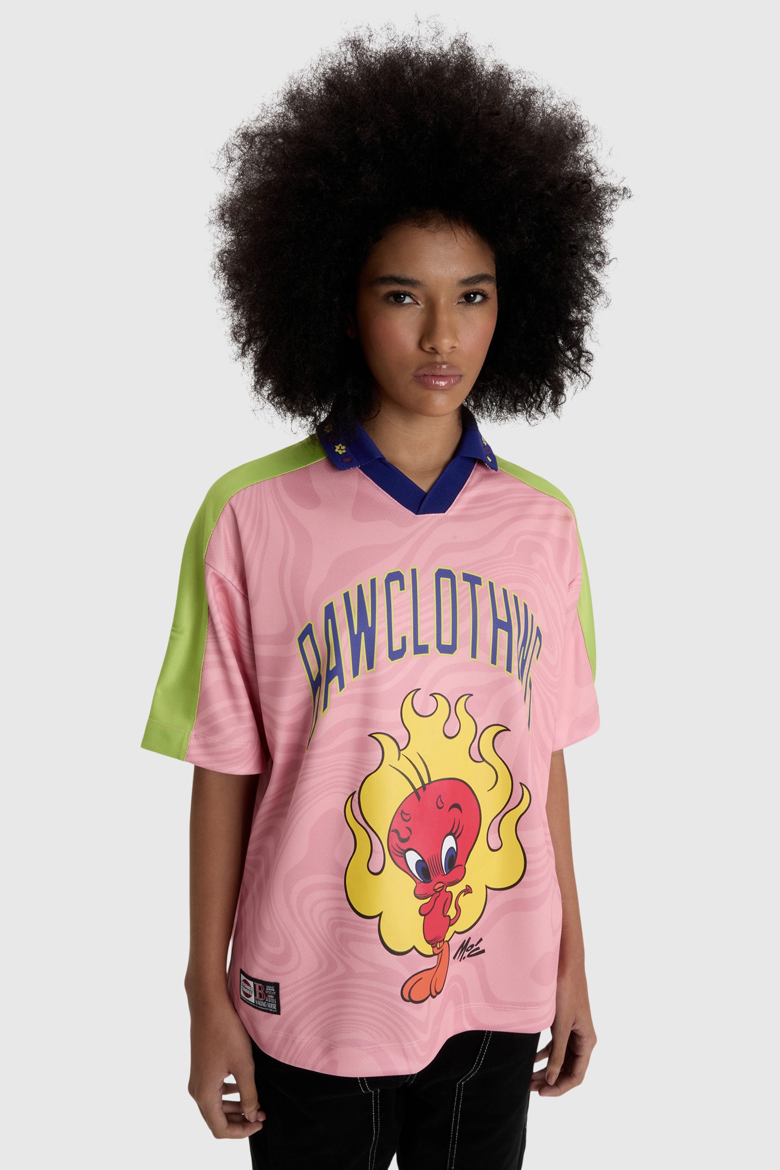 トップス \"BBY TECHBOI\" FUR PINK POLO swag y2k BBY TECHBOI