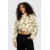 HOODIE CROPPED FAUX FUR BAW LEOPARD OFF WHITE M