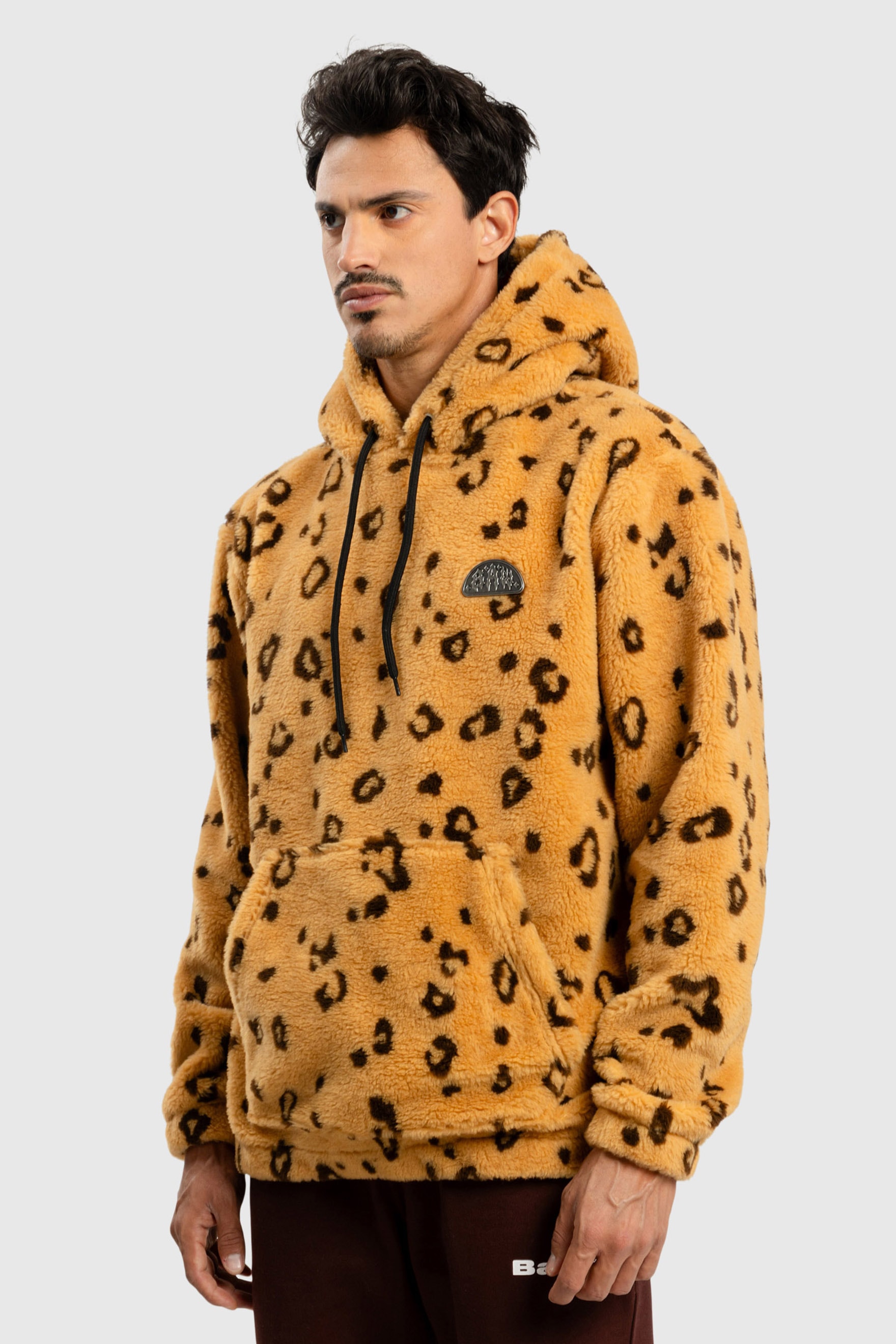 HOODIE FAUX FUR BAW LEOPARD