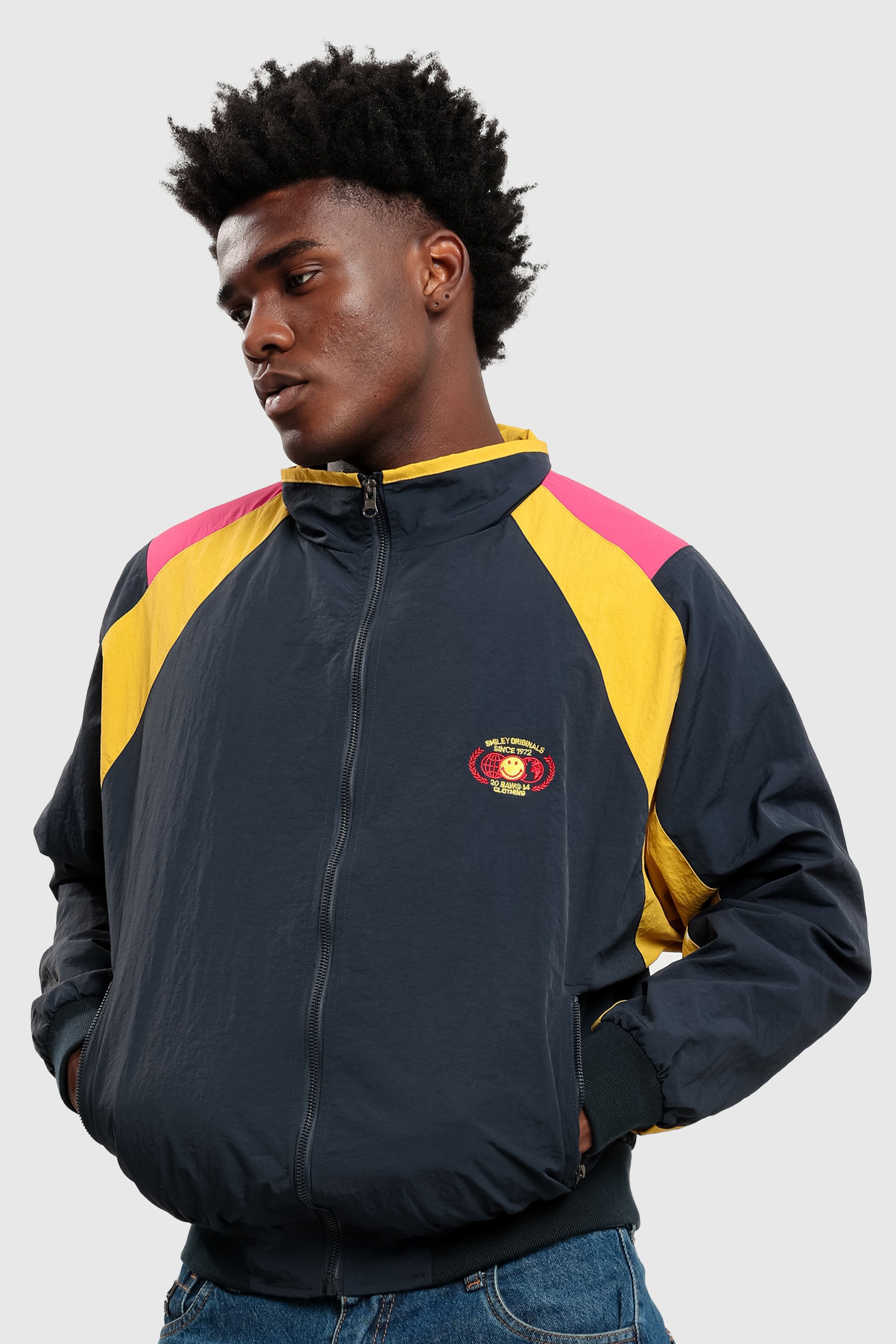 JAQUETA BOMBER RECORTES BAW X SMILEY