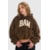 MOLETOM CROPPED BAW PRINTS CHEETAH CHOCOLATE M