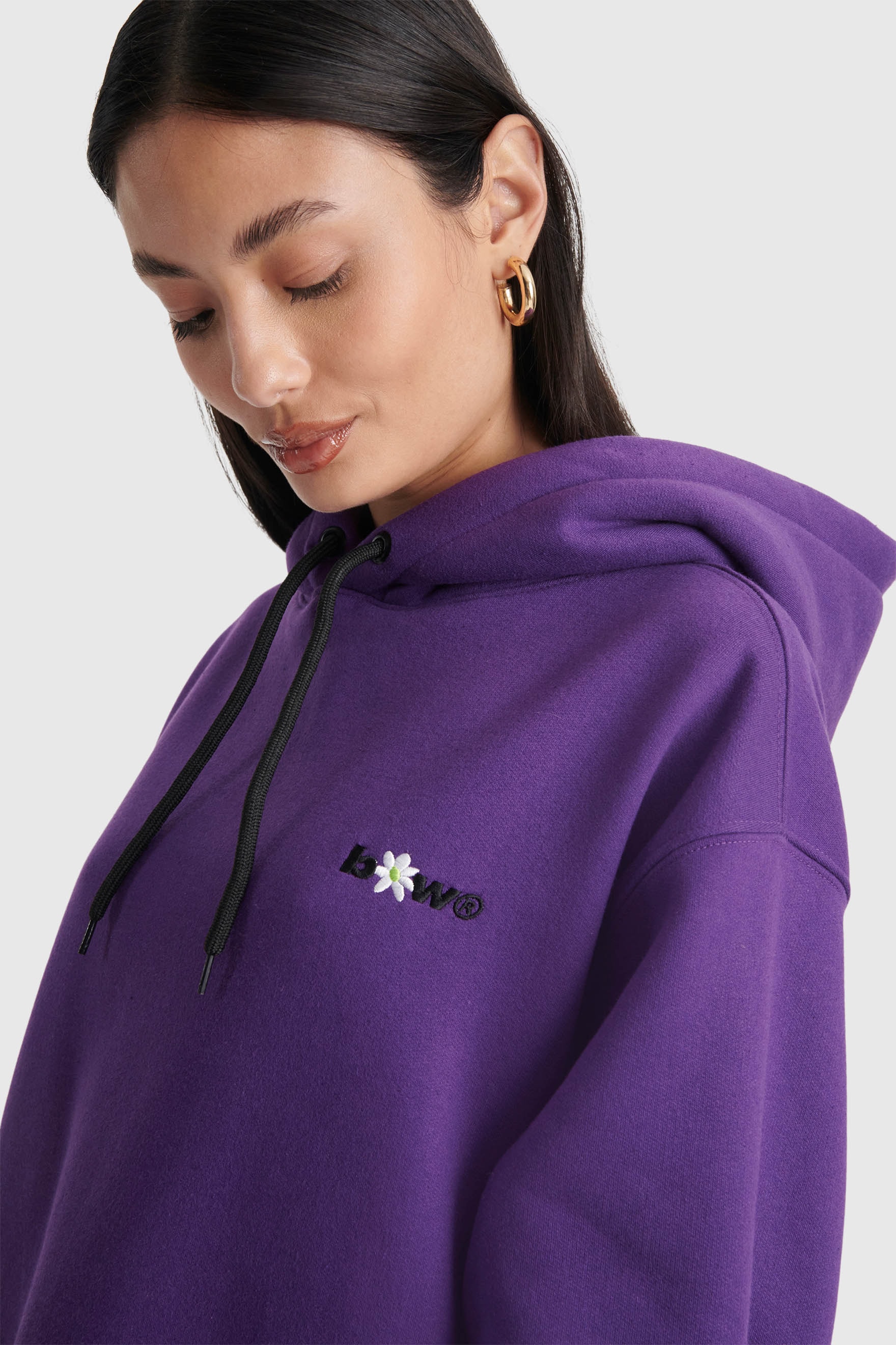 MOLETOM HOODIE FAUX FUR FLOWER