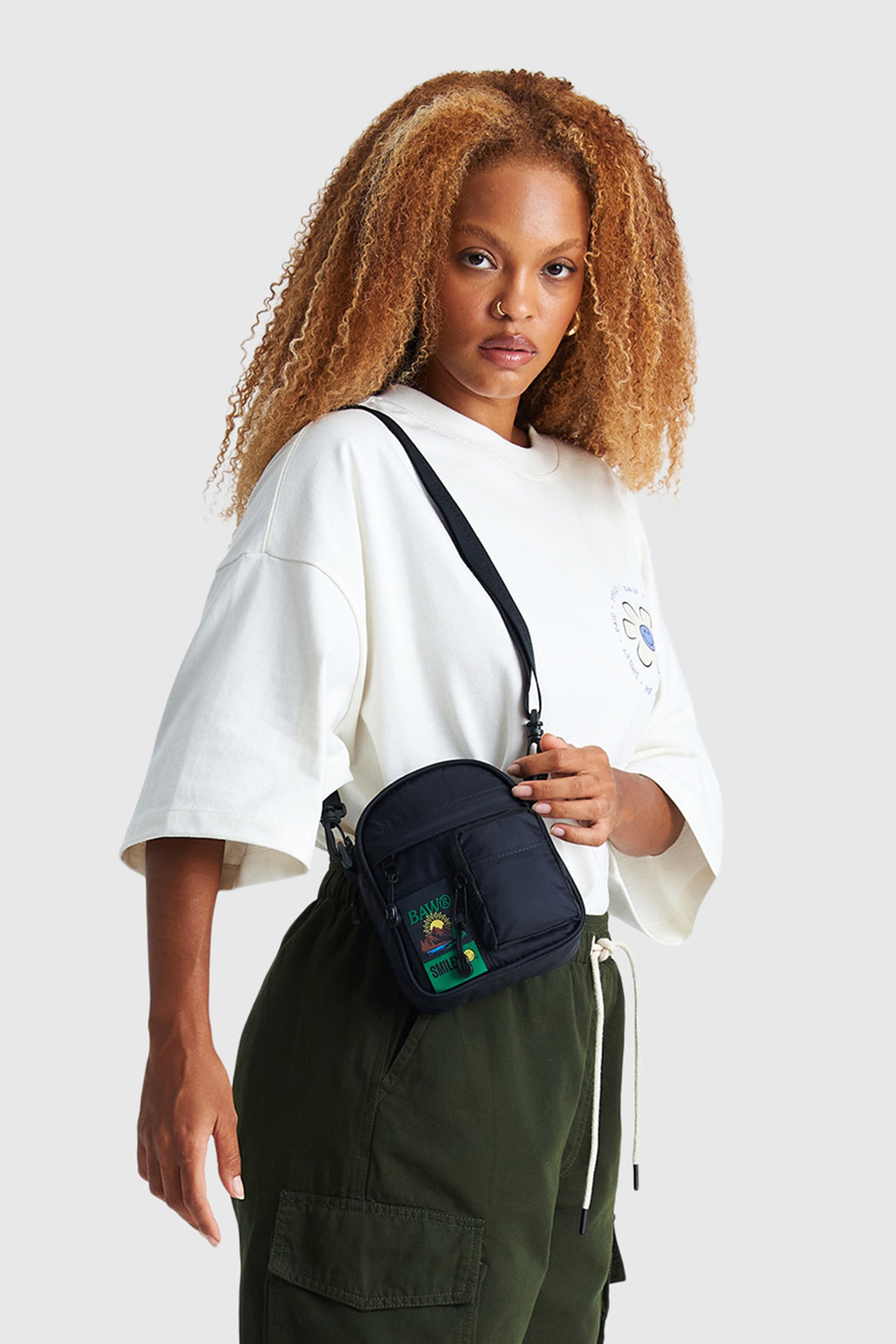 SHOULDER BAG ZIPPER BAW X SMILEY