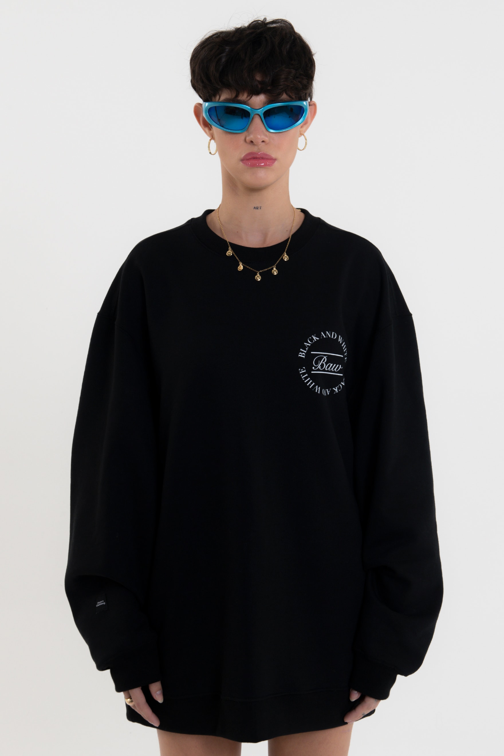 SWEATSHIRT BLACK & WHITE
