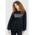 SWEATSHIRT LOGO OUTLINE GOTH PRETO GGG